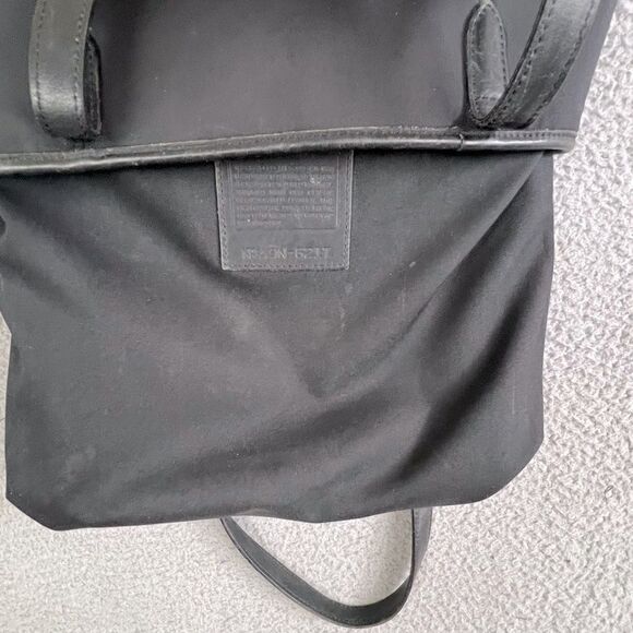 COACH A9N 6217 NEW YORK MEDIUM BAG BLACK NEOPRENE AND LEATHER - Picture 4 of 9